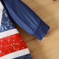 Baby Boy/Girl Union Jack Print Long-sleeve Jumpsuit Blue