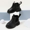 Toddler / Kid Minimalist Side Zipper Black Boots Black image 1
