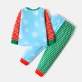 PAW Patrol 2pcs 2pcs Toddler Boy/Girl Christmas Striped Colorblock Long-sleeve Tee and Pants Set REDWHITE image 3