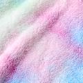 Kid Girl Tie Dyed Fluffy Fleece Hooded Sweatshirt Dress Multi-color image 4