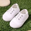 Toddler / Kid Solid Breathable Slip-on Canvas Shoes White image 1