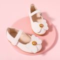 Toddler / Kid Faux Pearl Butterfly Decor White Mary Jane Shoes White