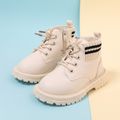 Toddler / Kid Stripe Detail Lace Up Front White Boots White image 2