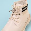 Toddler / Kid Stripe Detail Lace Up Front White Boots White image 5