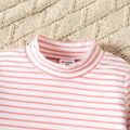 Toddler Girl Stripe Mock Neck Long-sleeve Dress pink image 4