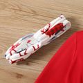 3pcs Toddler Girl Christmas Deer Print Long-sleeve Tee and Elasticized Leggings & Scarf Set Red