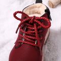 Toddler / Kid Lace Up Fleece Lined Thermal Red Snow Boots Red image 4