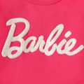 Barbie Kid Girl Letter Embroidered Pullover Sweatshirt Pink image 3
