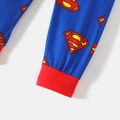 Justice League 2pcs Kid Boy Logo Print Long-sleeve Tee and Pants Sleepwear Pajamas Set Blue image 3