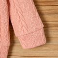 Baby Girl Solid Imitation Knitting Long-sleeve Top Pink image 5