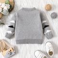 Baby Boy Dinosaur Pattern Grey Knitted Long-sleeve Pullover Sweater Grey image 2