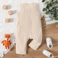 Baby Boy Fox Embroidered Corduroy Overalls Apricot image 3
