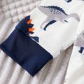 2pcs Kid Boy Animal Dinosaur Print Long-sleeve Tee and Pants Pajamas Set Tibetanbluewhite image 3