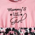 Toddler Girl Faux-two Letter Leopard Print Splice Long-sleeve Pink image 5