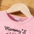 Toddler Girl Faux-two Letter Leopard Print Splice Long-sleeve Pink image 4