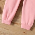 Toddler Girl Basic Solid Color Fleece Lined Elasticized Pants Pink image 5