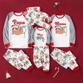 Christmas Family Matching Sloth & Letter Print Raglan-sleeve Pajamas Sets (Flame Resistant) ColorBlock image 5