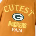 NFL Family Matching Colorblock Long-sleeve Letter Print Tops (Green Bay Packers) Brown image 2