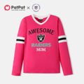 NFL Family Matching Colorblock Long-sleeve Graphic Tee (Oakland Raiders) Hot Pink image 1
