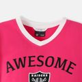 NFL Family Matching Colorblock Long-sleeve Graphic Tee (Oakland Raiders) Hot Pink image 5