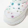 طفل / طفل أحذية الثلوج الحرارية المبطنة الصوف بنمط النقاط الملونة أبيض image 3
