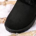 Toddler / Kid Black Fluffy Trim Thermal Snow Boots Black image 3