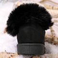 Toddler / Kid Black Fluffy Trim Thermal Snow Boots Black image 4
