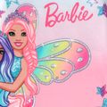 Barbie تي شيرت 4 - 14 سنة حريمي كم طويل شخصيات زهري image 3