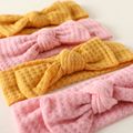 2-pack Solid Bow Knit Headband for Girls Pink