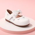 Toddler / Kid Bow Decor Hollow Out White Flats White image 3