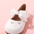 Toddler / Kid Bow Decor Hollow Out White Flats White image 4