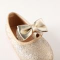 Toddler / Kid Bow Decor Allover Glitter Mary Jane Shoes Gold image 4