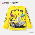 Hot Wheels Kid Boy Letter Print Pullover Sweatshirt Yellow image 1