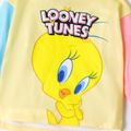 Looney Tunes Toddler Girl Tweety Print Colorblock Pullover Sweatshirt Yellow image 2