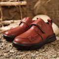 Toddler / Kid Brown Velcro British Style Shoes Brown