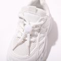 Toddler / Kid Mesh Breathable Lace Up White Sneakers White image 4