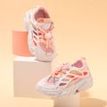 Toddler / Kid Mesh Panel Lace Up Front Breathable Pink Sneakers Pink image 1