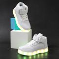 Kid Rechargeable LED High Top Sneakers White image 2