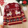 Kid Boy/Kid Girl Christmas Graphic Knit Sweater Red image 2