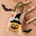 Toddler Halloween Pattern Linen Tote Shopper Bag Yellow