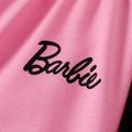 Barbie 2pcs Kid Girl Unicorn Letter Print Sweatshirt and Colorblock Pants Set Black image 3