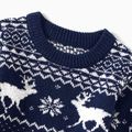 Christmas Family Matching Deer Graphic Long-sleeve Knitted Sweater Multi-color