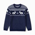 Christmas Family Matching Deer Graphic Long-sleeve Knitted Sweater Multi-color image 2