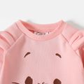 Care Bears 2pcs Baby Boy/Girl Bear Ears Detail Long-sleeve Graphic Sweatshirt and Sweatpants Set Light Pink image 3