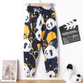 Kid Boy Panda Print Colorblock Elasticized Pants Multi-color image 2