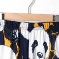 Kid Boy Panda Print Colorblock Elasticized Pants Multi-color image 4