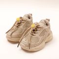 Toddler Lace Up Fleece Lined Sneakers Beige image 1