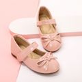 Toddler / Kid Bow Decor Pink Mary Jane Shoes Pink image 1