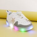 Toddler / Kid Stars Pattern Colorblock LED Sneakers White image 2