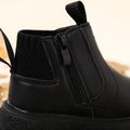 حذاء أسود بسحاب جانبي للأطفال الصغار أسود image 4